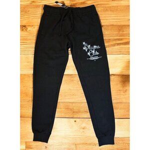 Fashion Nova Sweatpants Womens Size Medium The Players Club Black Cuffed NWT